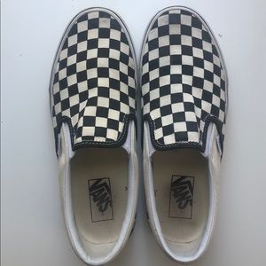 Checkered slip on Vans (gently used)